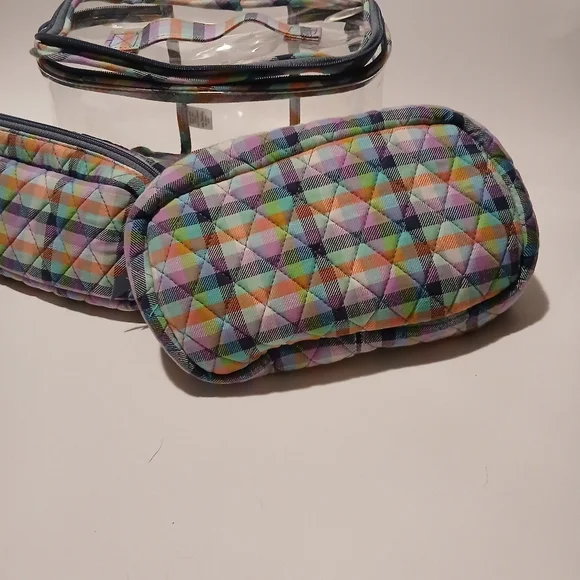 Vera Bradly 2 Piece Cosmetic Bags With Carry Case - Picture 5 of 7